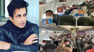 Sonu Sood arranges charter flights for over 1,500 Indian students stranded in Kyrgyzstan, group of airborne students send actor message of gratitude