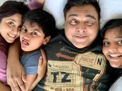 Ram Kapoor shares photo of his family cuddling together in bed; says, 'We are the - Times of India