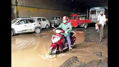 Pond-like craters turn Belgharia Expressway into a death trap