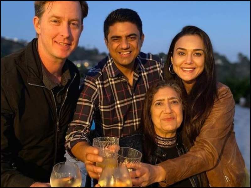 Preity Zinta shares a glimpse of from her brothers birthday celebration on social media; says I still remember bullying you as a kid Hindi Movie News image