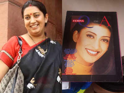 Smriti Irani shares a magazine cover from her modelling days which her mother had saved for years