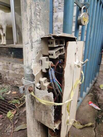 Street lamp current box broken - Times of India