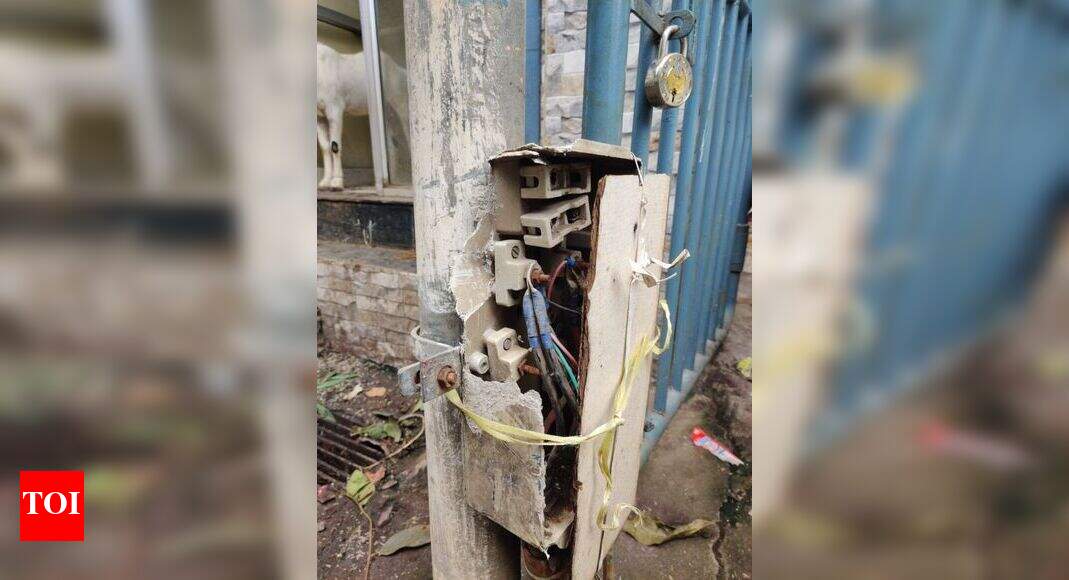Street lamp current box broken - Times of India