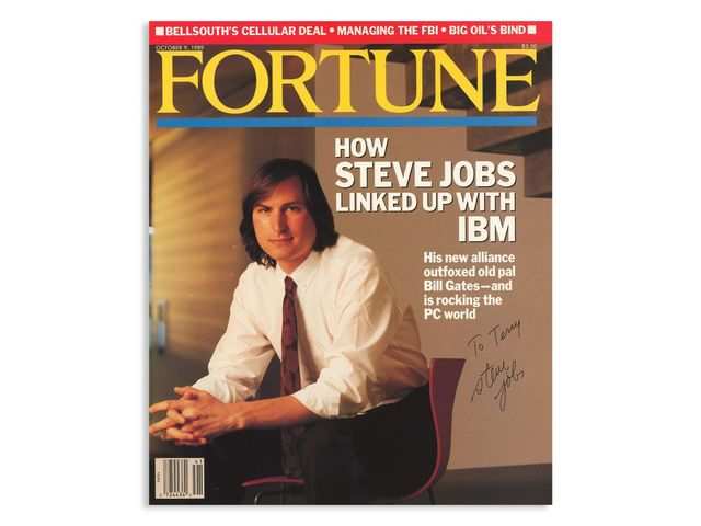A magazine autographed by Steve Jobs sold for $16,000 A magazine autographed by Steve Jobs sold for $16,000