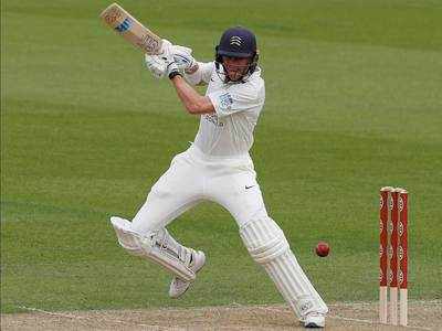 Nick Gubbins makes unbeaten 150 on opening day of delayed English county season