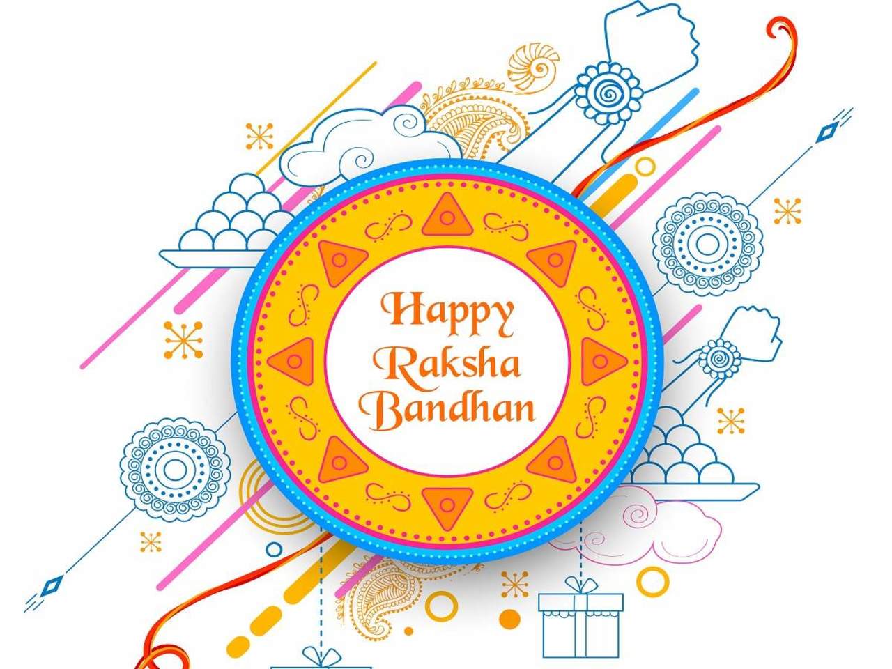 Happy Raksha Bandhan festive background free vector illustration 3211673  Vector Art at Vecteezy