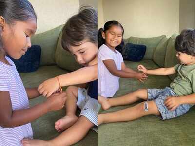 Sunny Leone shares adorable photos of her kids Nisha, Noah and Asher from LA Rakhi celebrations