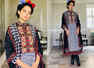 Kangana Ranaut gives Frida Kahlo vibes in this boho black kurta set