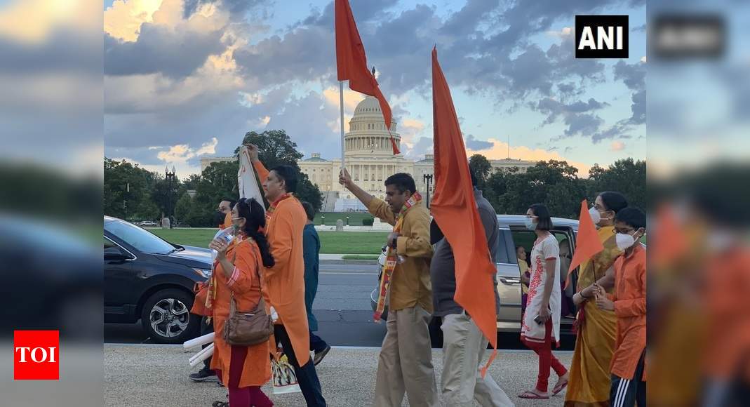 Indian-Americans celebrate Ram Temple foundation stone laying ceremony