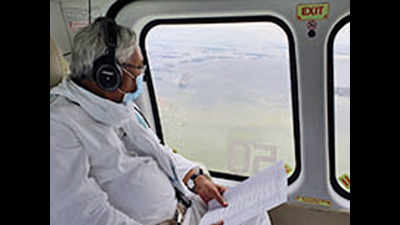 Bihar CM Nitish Kumar visits flood relief camp in Darbhanga