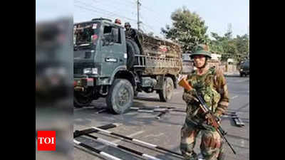 Army conducts flag march in Assam's Sonitpur after clashes over Ram temple celebration