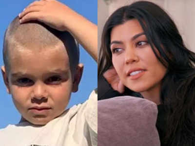 Kourtney Kardashian says she's 'not ok' after showing off son's shaved head