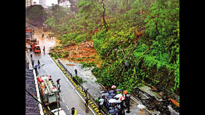 Mumbai: Hanging Gardens landslide shuts road on Malabar Hill for 3 months