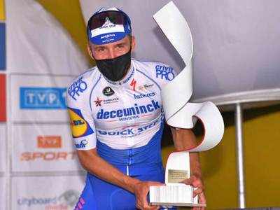 Injured Jakobsen's team-mate Evenepoel wins Tour of Poland