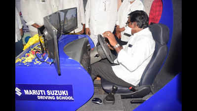 Telangana: Transport minister Puvvada Ajay Kumar inaugurates driving simulator in Khammam
