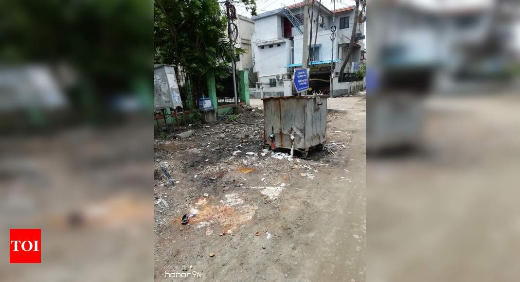 Damaged garbage Dust Bin - Times of India