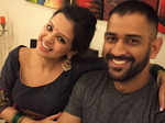 Mahendra Singh Dhoni and wife Sakshi Dhoni