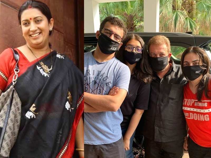 Smriti Irani shares a picture of her family wearing masks ...