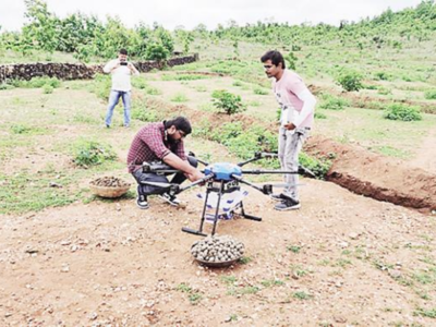 In a first in state, 10,000 seed balls dropped from drone in Udaipur