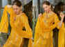 Aamna Sharif's mango gold salwar kameez is beautiful