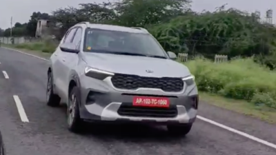 Kia Sonet caught testing on camera ahead of launch