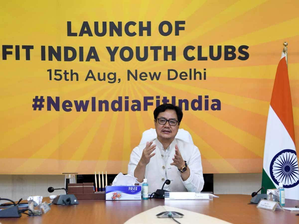 Kiren Rijiju Launches Nation Wide Initiative Of Fit India Youth Clubs To Promote Fitness More Sports News Times Of India