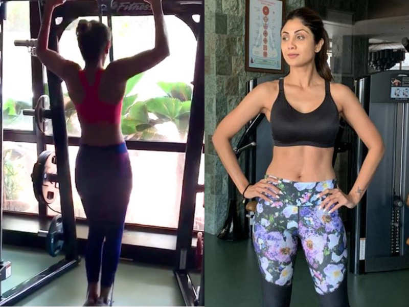 Shilpa Shetty Kundra demonstrates a new form of pull-up that helps strengthen your back