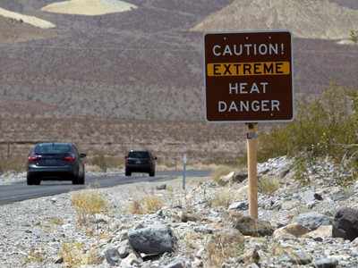 Thermometer in Death Valley, California shows highest global temperature in over 100 years