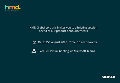 HMD Global sends out invites for virtual event on August 25