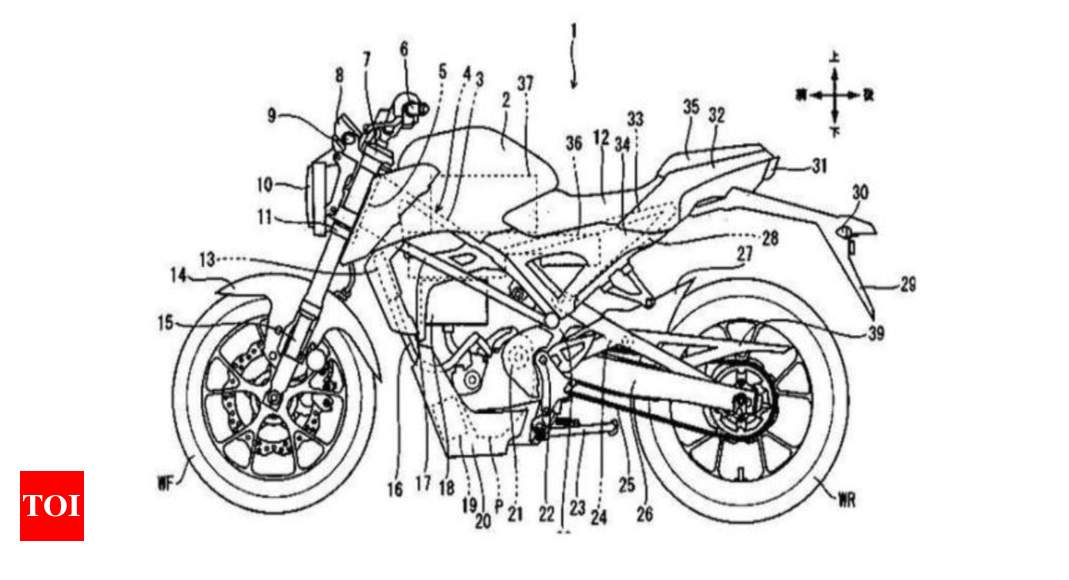 Honda’s all-new electric motorcycle patent is based on CB125R - Times ...