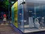 Transparent public toilets Tokyo