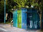 Transparent public toilets Tokyo