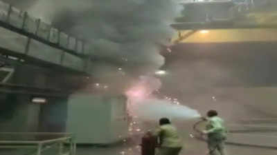 Staff members trapped after fire breaks out in Telangana power plant