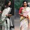 Kerela Kasavu Pure Cotton Saree in Off White : SPN6812