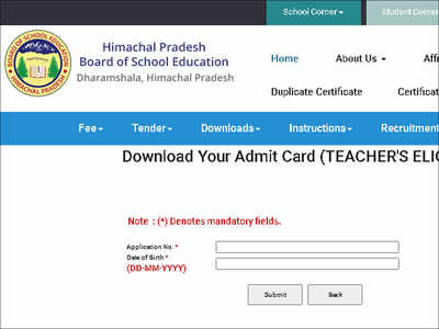 HP TET admit card 2020 released; download at hpbose.org