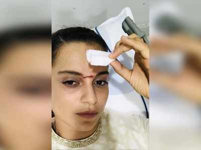 Kangana Ranaut shares a throwback picture of her injury on the sets of 'Manikarnika'; says, "Laxmibai ne mujhe Peshwaon ka tilak lagaya hai"