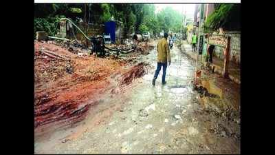 Bengaluru: Residents dread to tread muddy, pothole-ridden SK Garden road