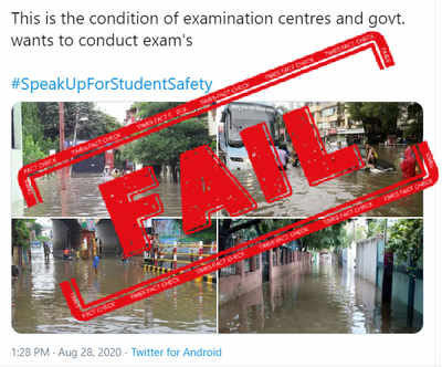 FAKE ALERT: Old photos falsely passed off as flooded NEET/JEE exam centers