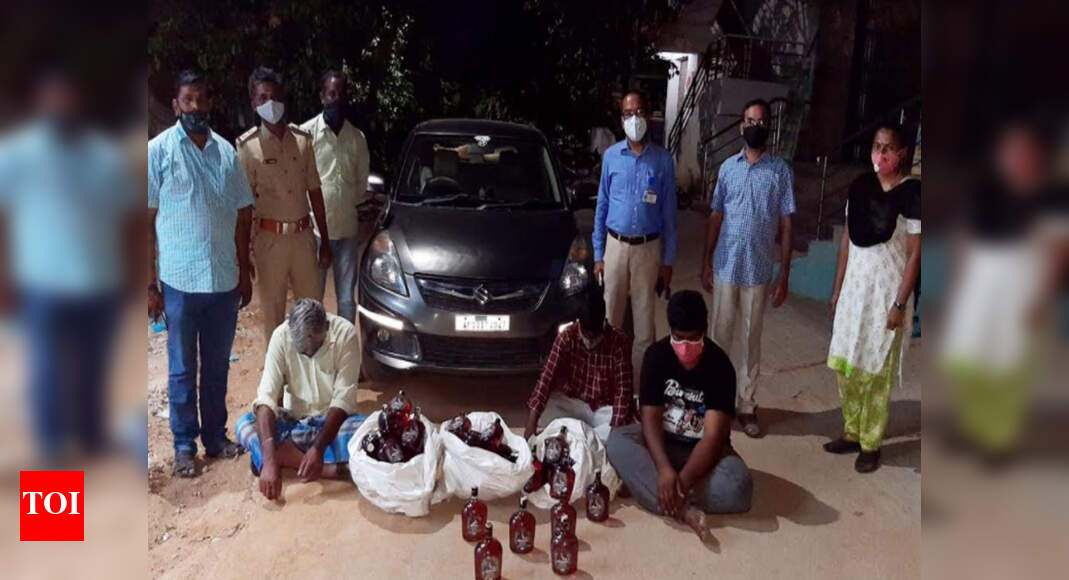 Special Enforcement Bureau Seizes Karnataka Liquor Smuggled Into Tirupati Vijayawada News Times Of India