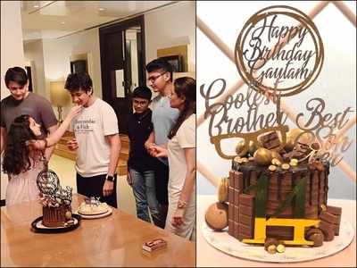 PICS: Mahesh Babu and Namrata celebrate Gautam’s 14th birthday with a customised cake