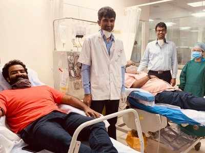 #CoronaWarriors: MM Keeravani and son Kaala Bhairava donate plasma at a Hyderabad hospital