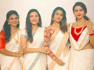 Chaitra Reddy enjoys her first Onam with BFFs Shabana, Nakshathra and Reshma Muralidaran; see pics