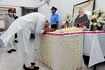 Pictures of PM Modi and other politicians paying last respects to Pranab Mukherjee