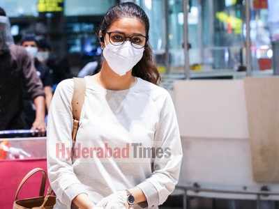 Spotted: Keerthy Suresh arrives in Hyderabad in style!