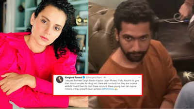 Bollywood's drug connection! Kangana Ranaut's goofs up 'Vicky Kaushal' name as 'Vicky Kaushik', netizens brutally troll her