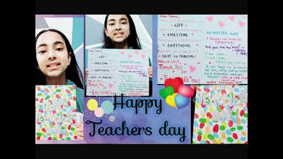 Handmade cards, videos for virtual Teacher’s Day