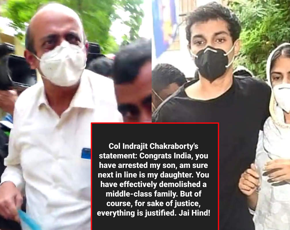 
Rhea Chakraborty's father Indrajit Chakraborty issues statement after son Showik Chakraborty's arrest, writes, 'Congrats India, you have arrested my son, I'm sure next in line is my daughter'
