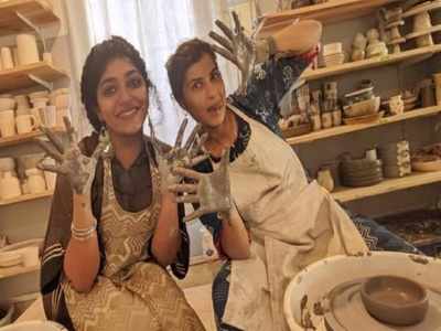 Samyukta Hornad, Pony Prakash enjoy a pottery session together