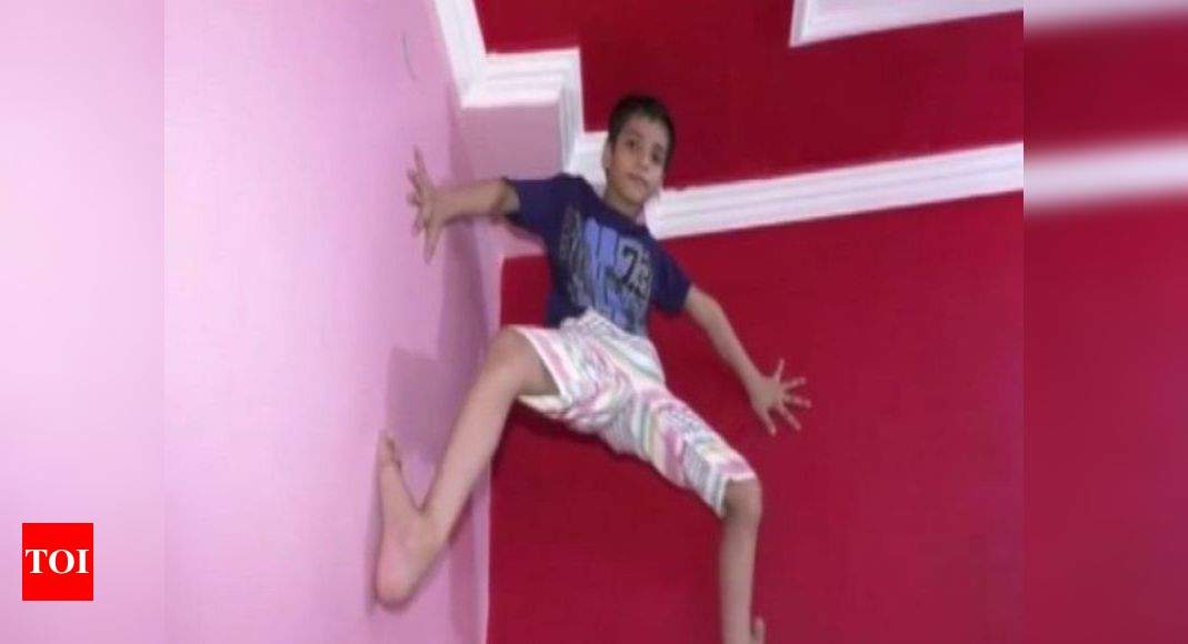 7-yr-old Kanpur boy climbs walls like Spider-Man