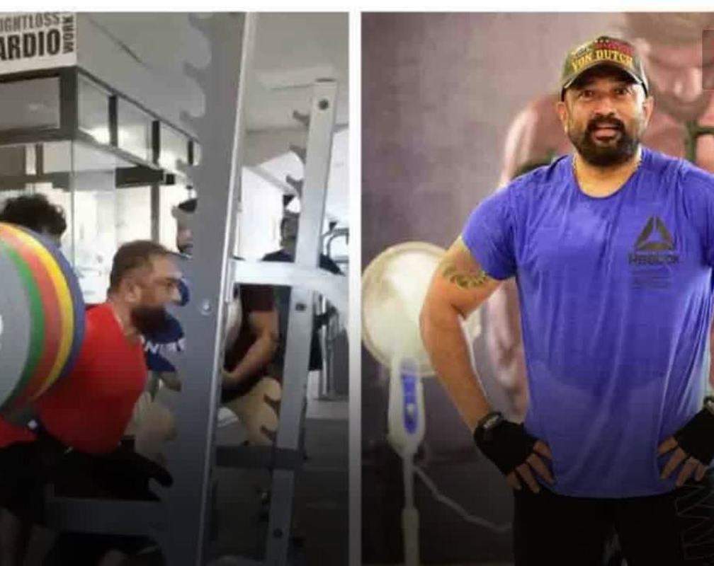 
Baburaj power squats 180kg at the gym
